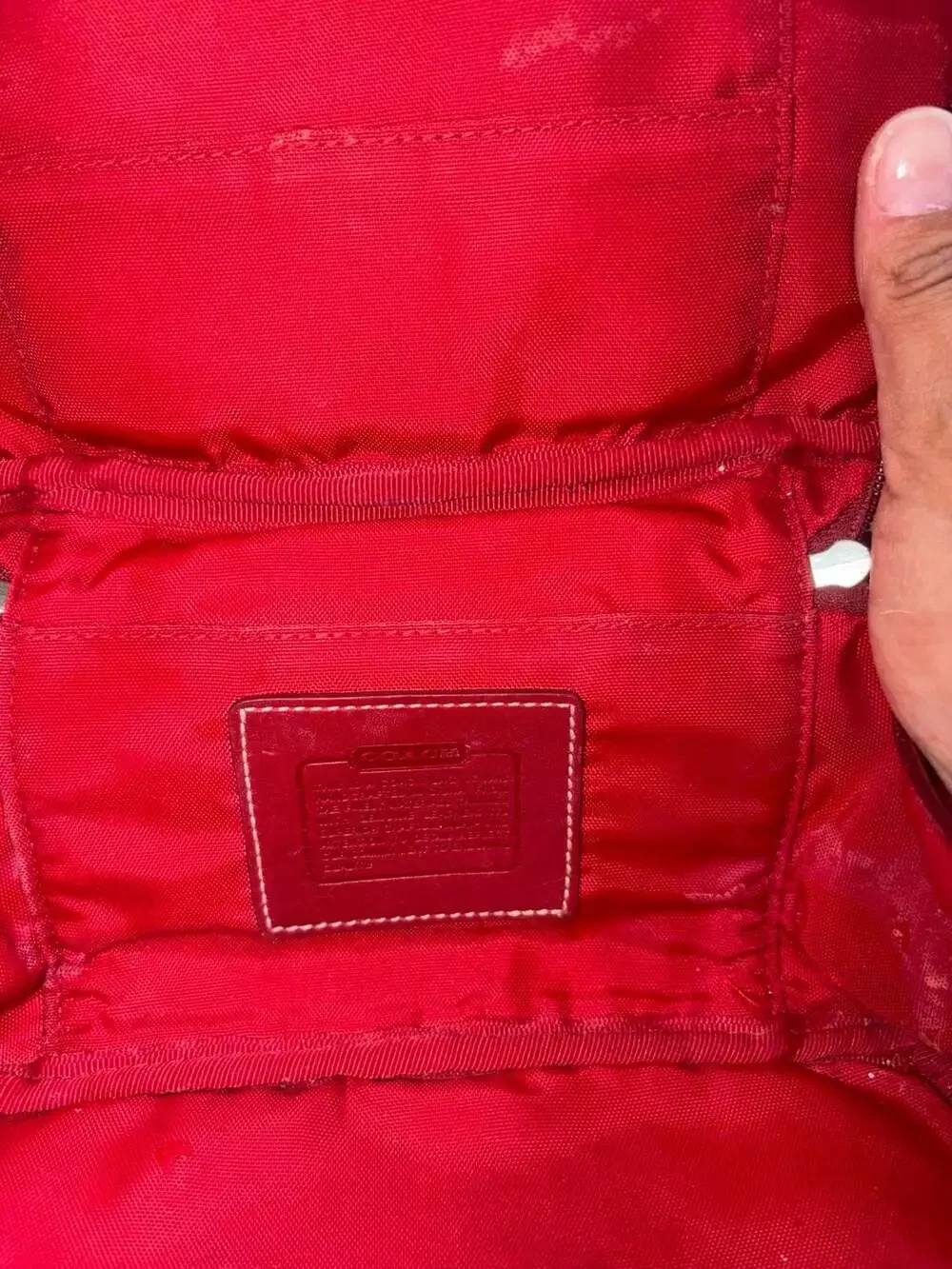 Coach Red Signature Cosmetic Case